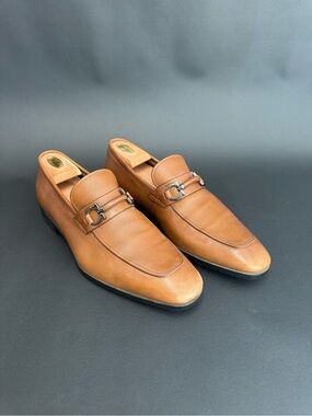 Salvatore Ferragamo Tan Leather Horsebit Loafers